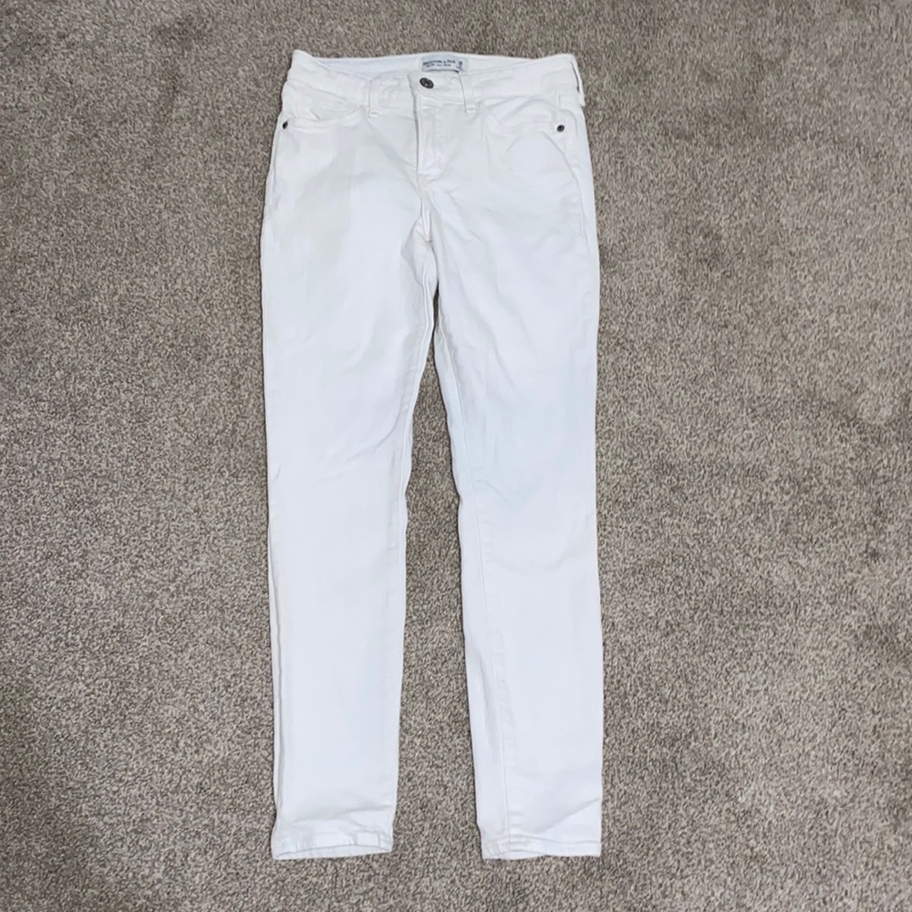 abercrombie and fitch white jeans